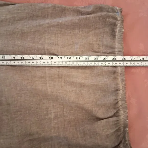 NWOT Monari Women’s Light Brown Ruffle Design Blouse Top ¾ Sleeve Summer Tops 10 - Picture 13 of 14